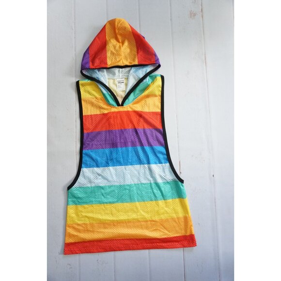 FIROTTII Workout Hooded Tank Tops Muscle Cut Off Sleeveless Shirt- Size M, NWOT - Picture 3 of 5